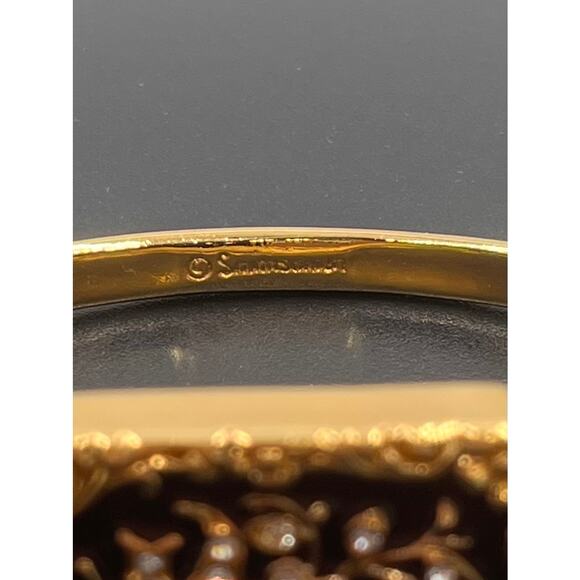 Avon Smithsonian Institution Vintage Mary Todd Lincoln Black Enamel Bracelet Box - Picture 7 of 8